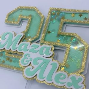 CAKE TOPPER " AGE ET PRENOM"